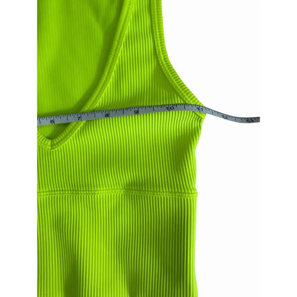 Lululemon Power Pivot Ribbed Reversible Tank Top Electric Lemon 4 - Picture 7 of 8